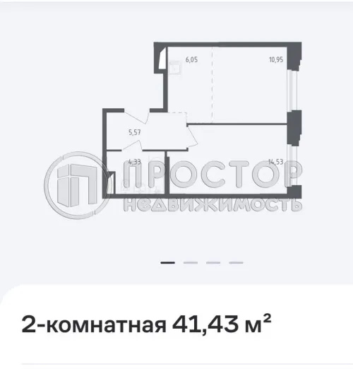 2-комнатная квартира, 41.43 м² - фото 10