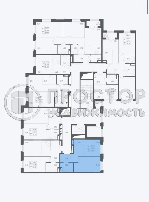 2-комнатная квартира, 41.43 м² - фото 11