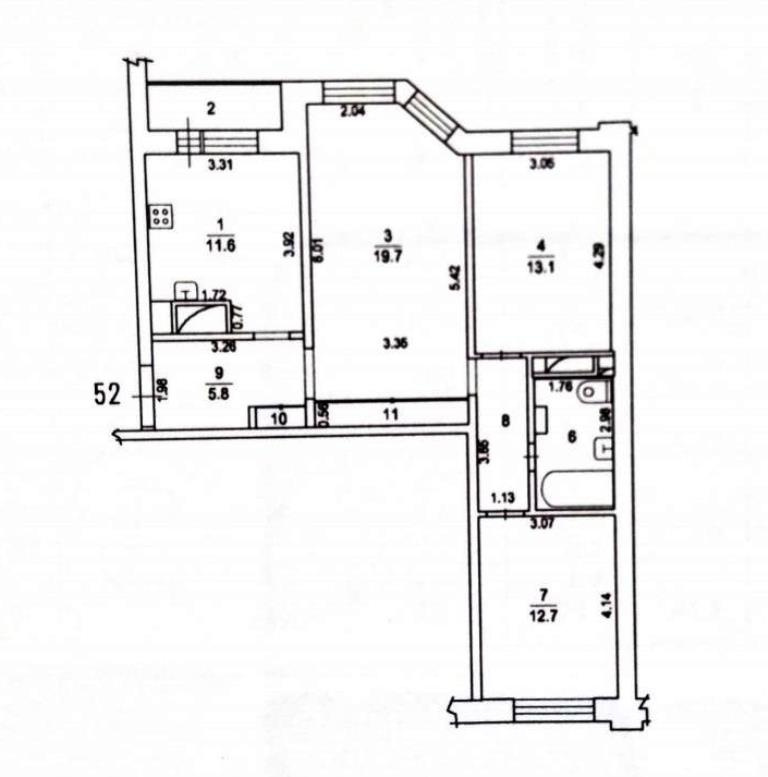 3-комнатная квартира, 80 м² - фото 4