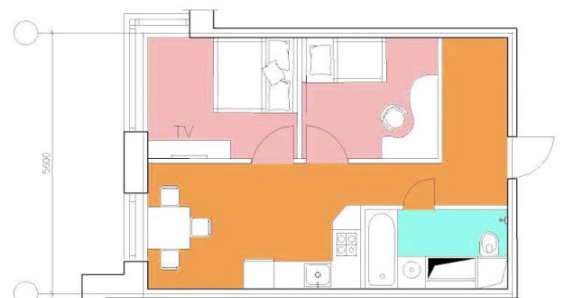 2-комнатная квартира, 37 м² - фото 11