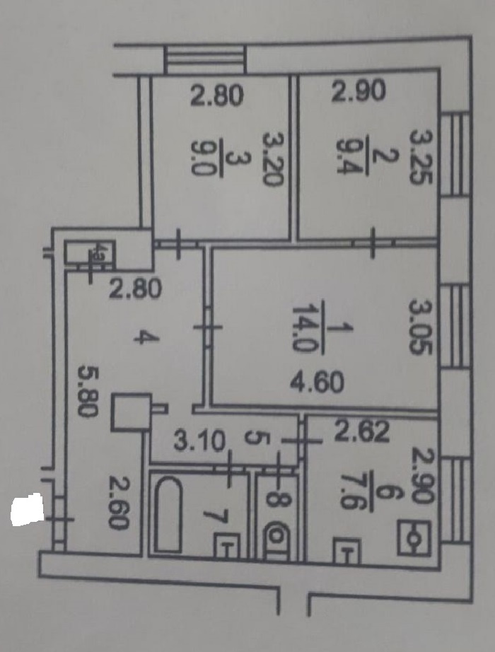 3-комнатная квартира, 60.8 м² - фото 19