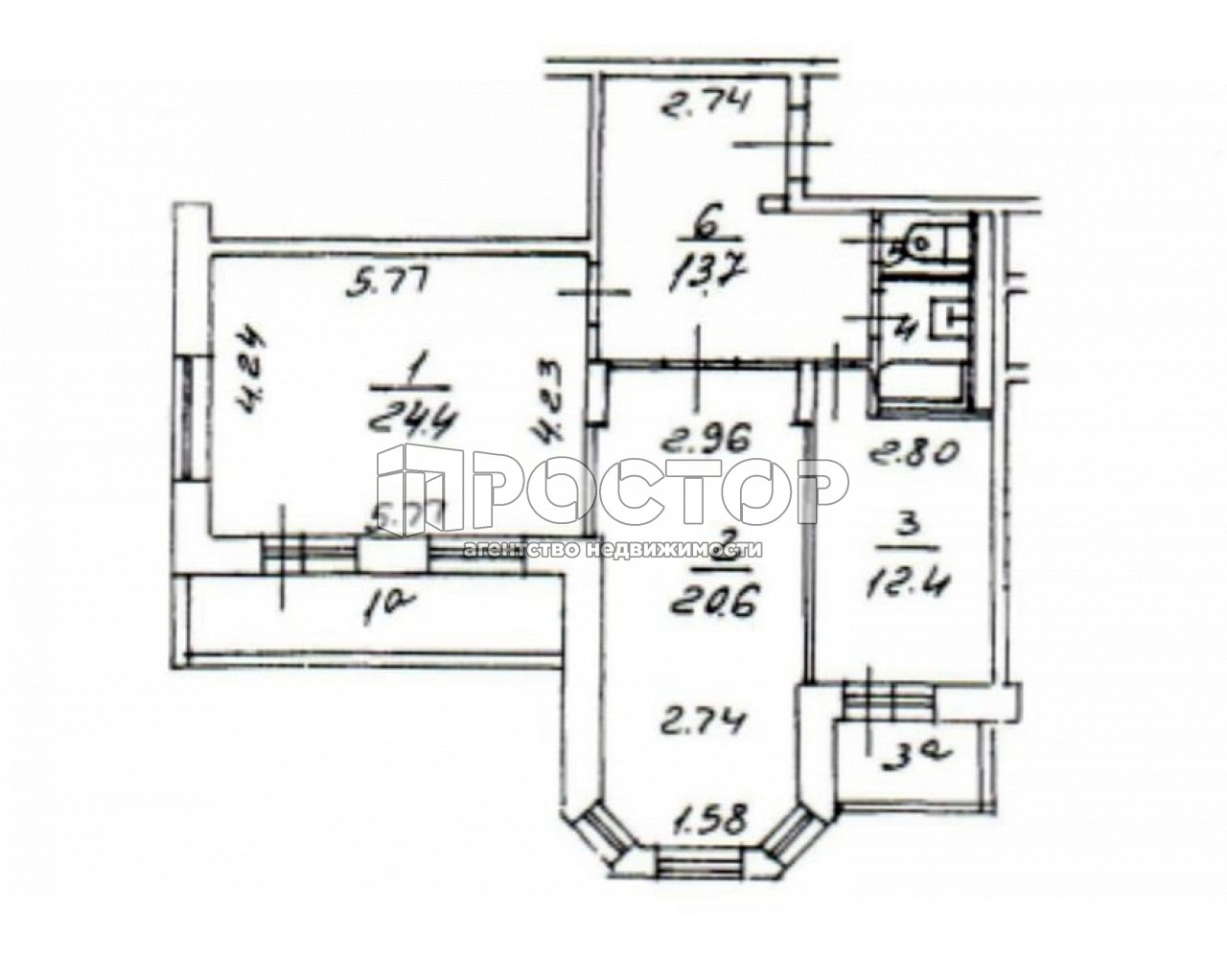 2-комнатная квартира, 75.6 м² - фото 7