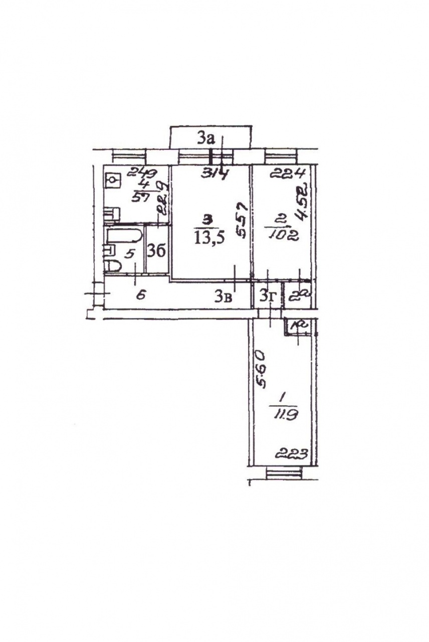 3-комнатная квартира, 55.3 м² - фото 3