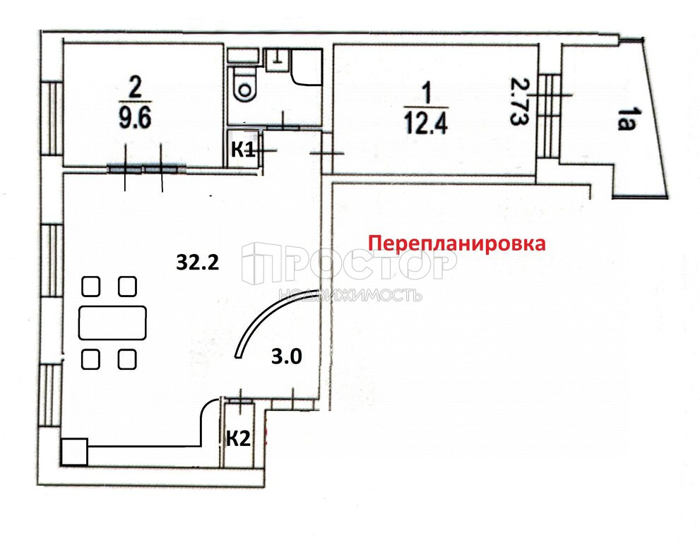 3-комнатная квартира, 64 м² - фото 11