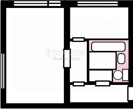 2-комнатная квартира, 44 м² - фото 8