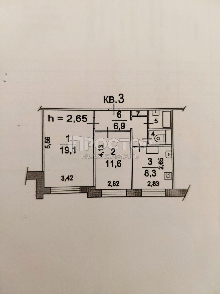 2-комнатная квартира, 50.2 м² - фото 6