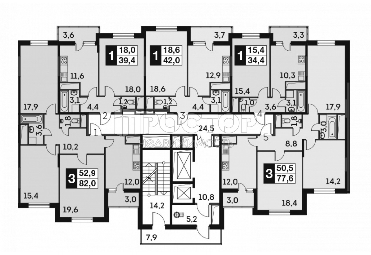 3-комнатная квартира, 81.7 м² - фото 4