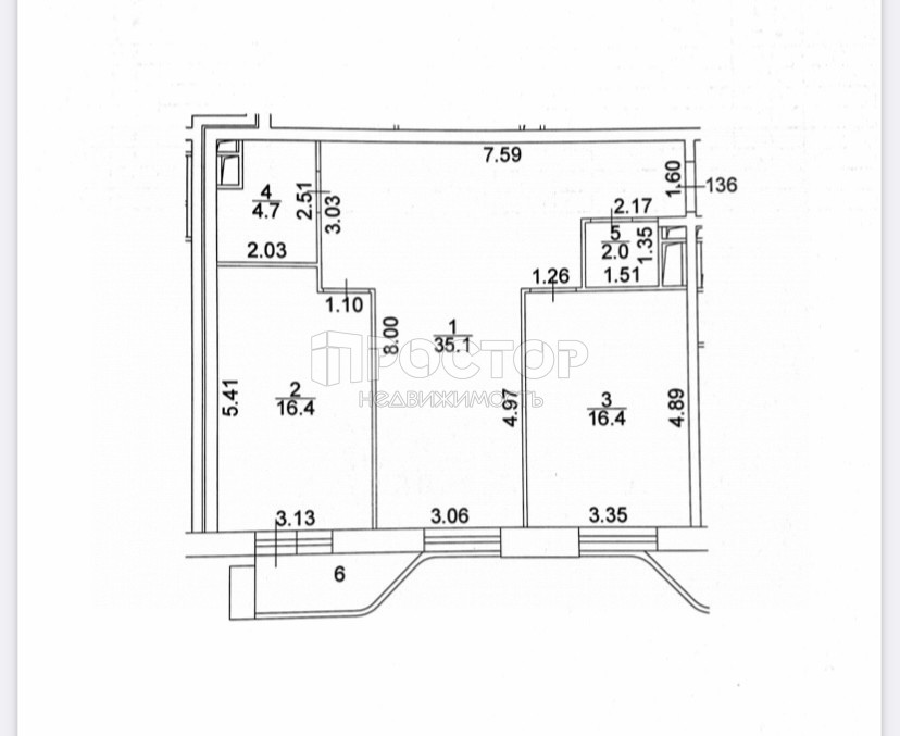 2-комнатная квартира, 76 м² - фото 21