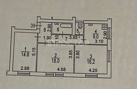 3-комнатная квартира, 73.5 м² - фото 5