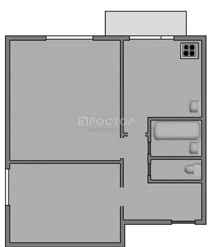 2-комнатная квартира, 38 м² - фото 11