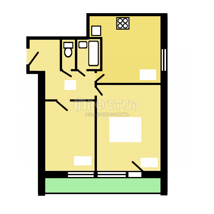 2-комнатная квартира, 40 м² - фото 7