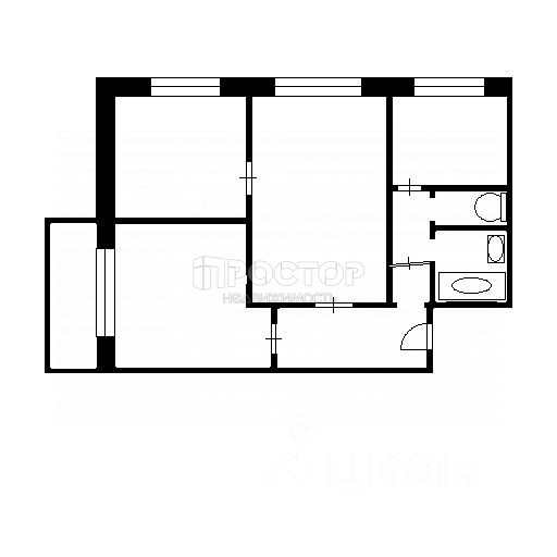 3-комнатная квартира, 49.5 м² - фото 20