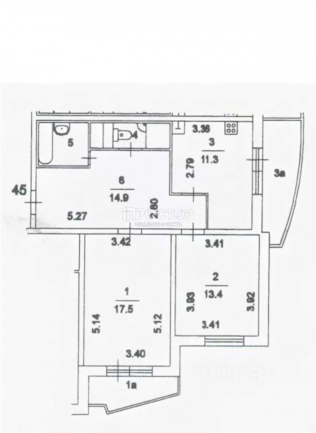 2-комнатная квартира, 61 м² - фото 17