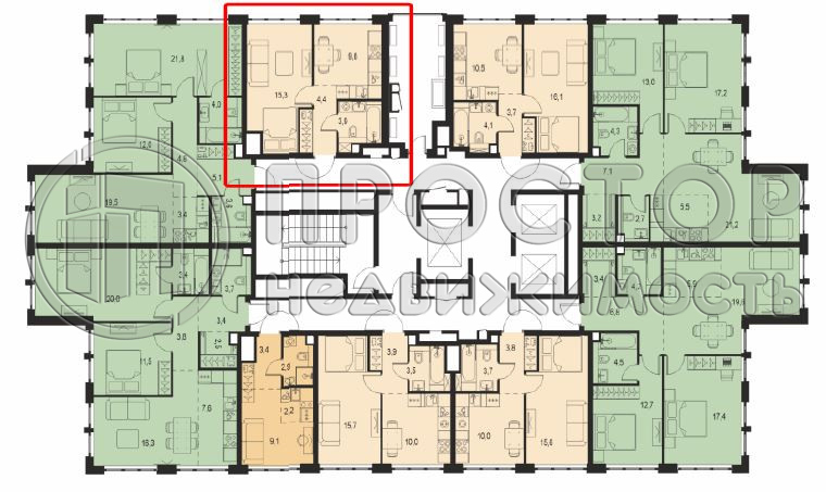 1-комнатная квартира, 33.4 м² - фото 4