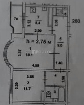 2-комнатная квартира, 55.6 м² - фото 10