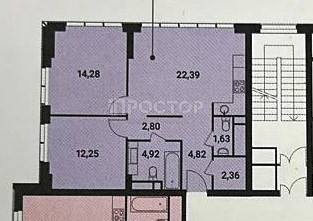 3-комнатная квартира, 65.5 м² - фото 4