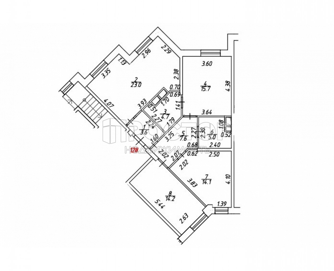 3-комнатная квартира, 87.9 м² - фото 3