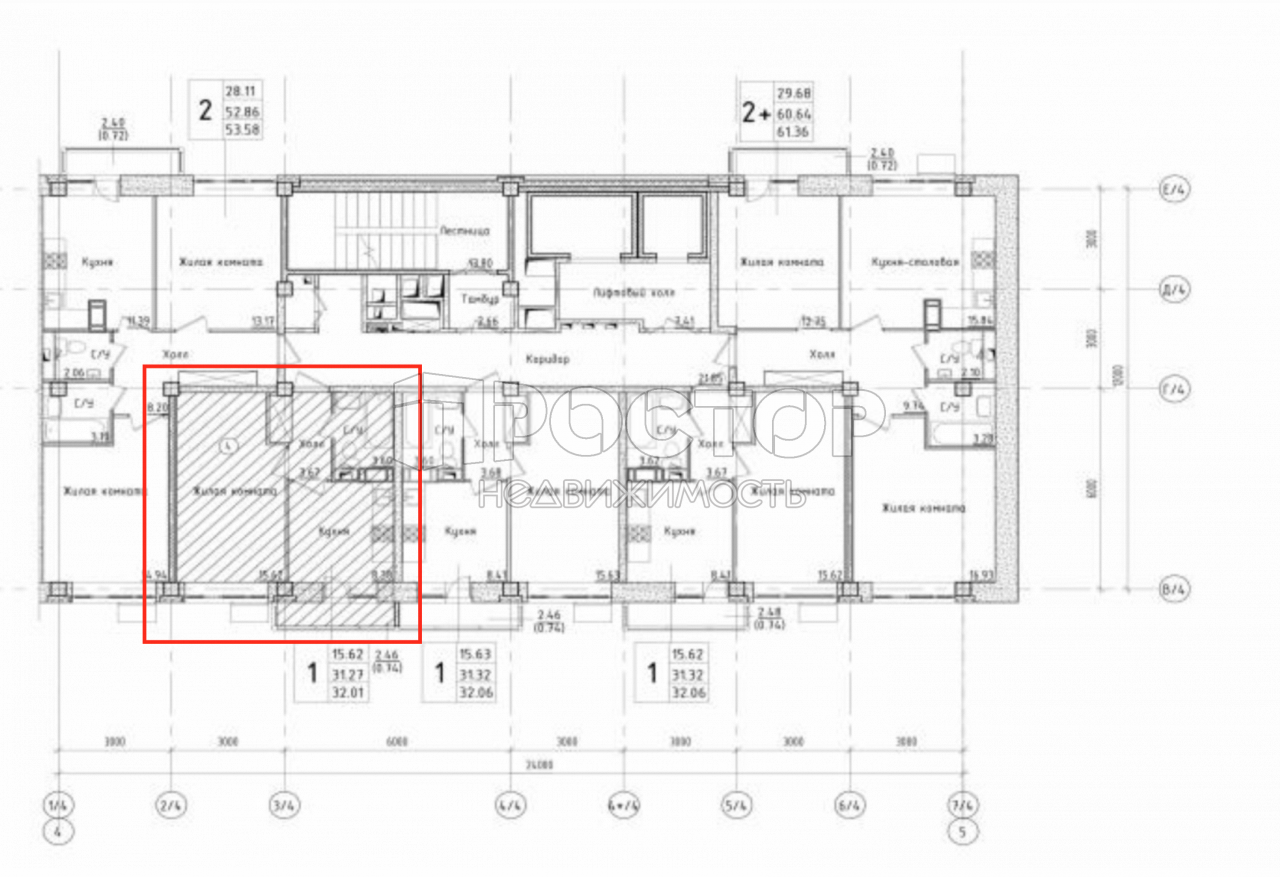 1-комнатная квартира, 32 м² - фото 7