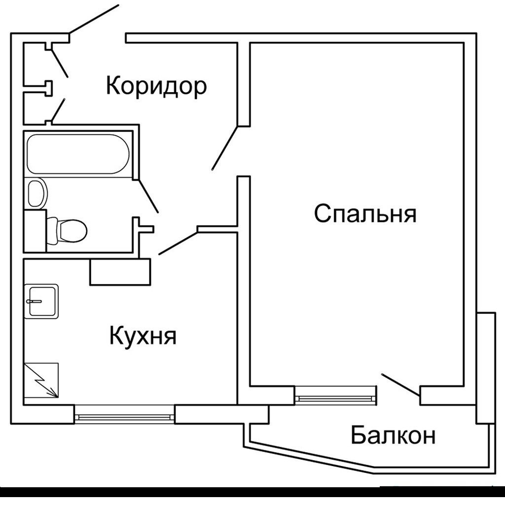 1-комнатная квартира, 38.3 м² - фото 6