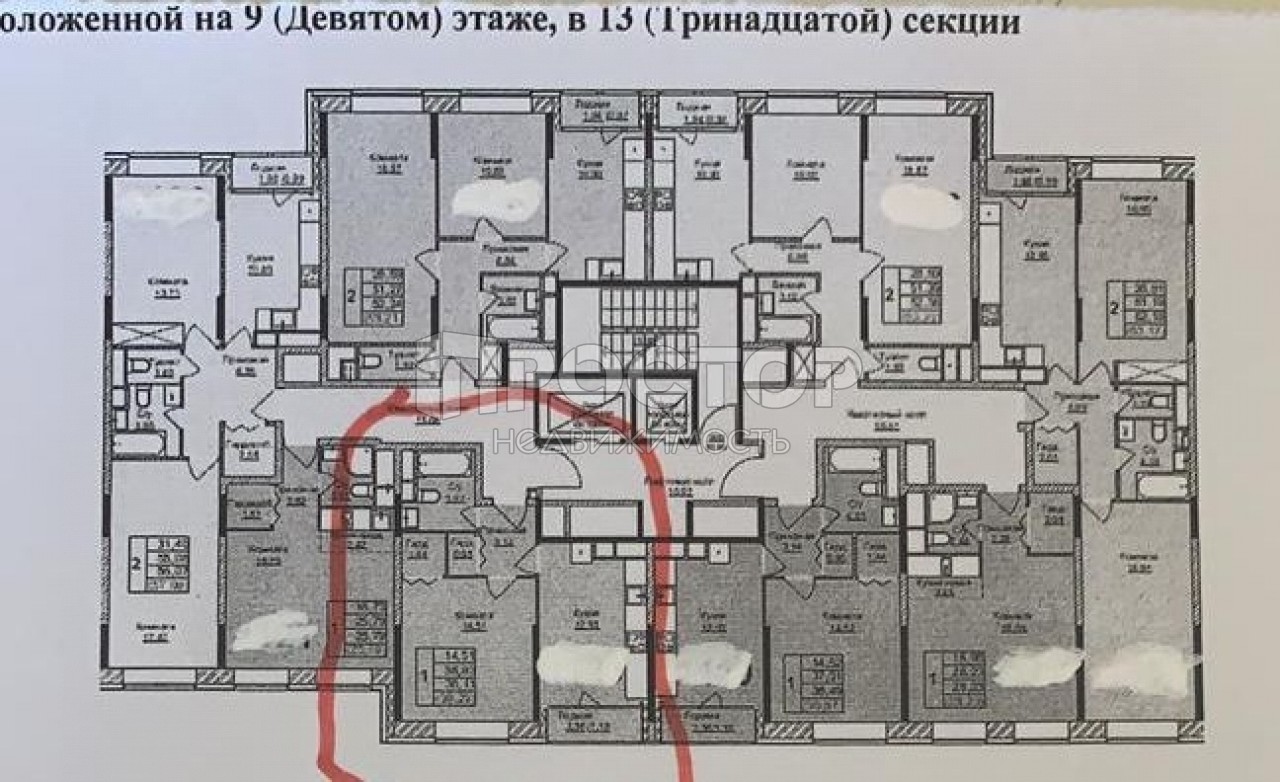 1-комнатная квартира, 40 м² - фото 3