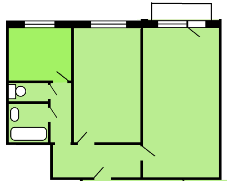 2-комнатная квартира, 42.4 м² - фото 14