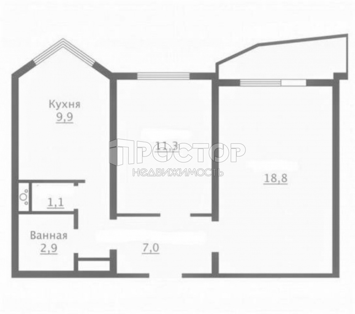 2-комнатная квартира, 54 м² - фото 15