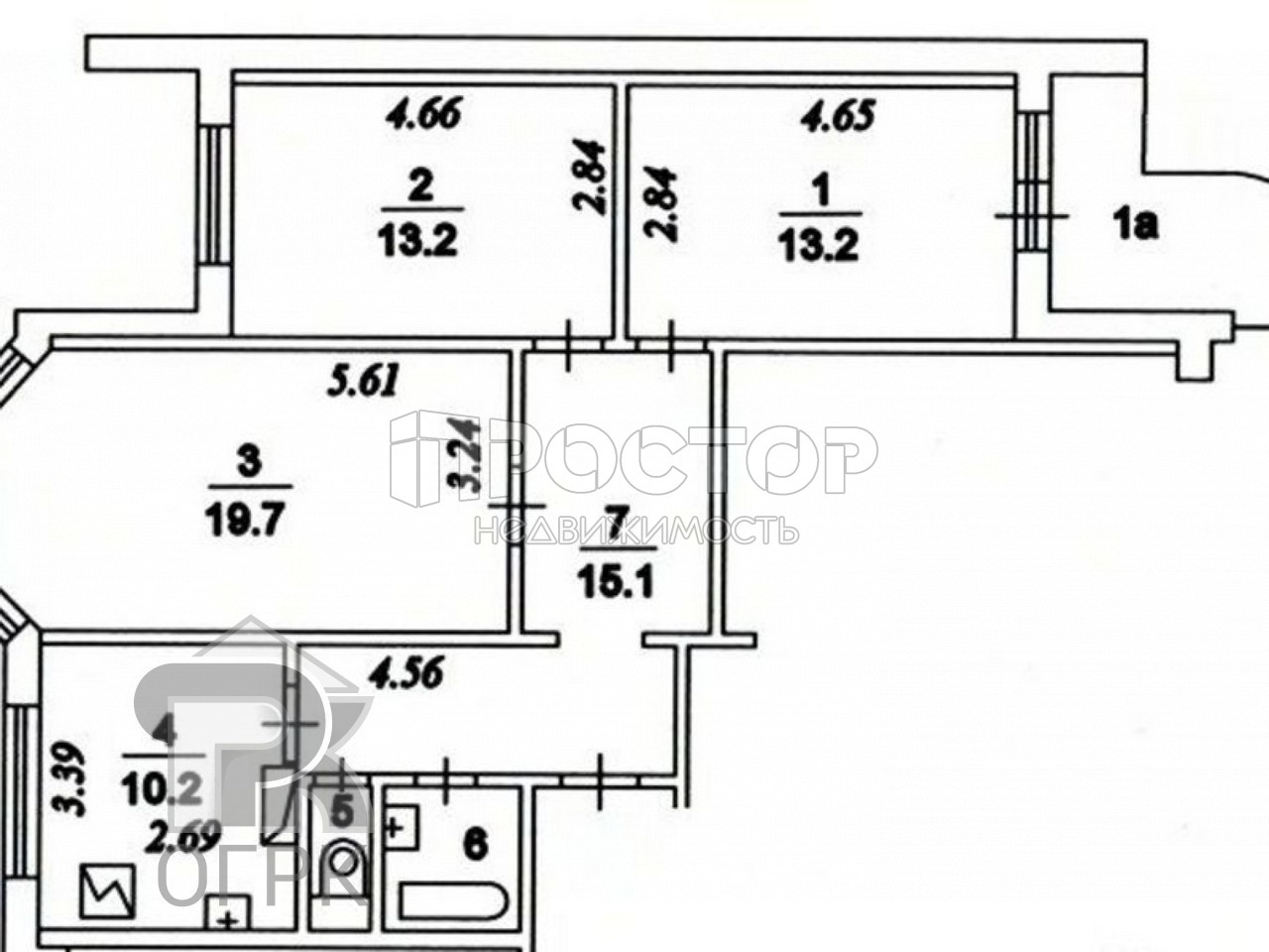 3-комнатная квартира, 78.3 м² - фото 17