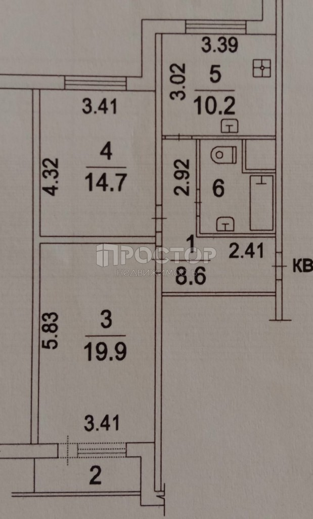 2-комнатная квартира, 60 м² - фото 9