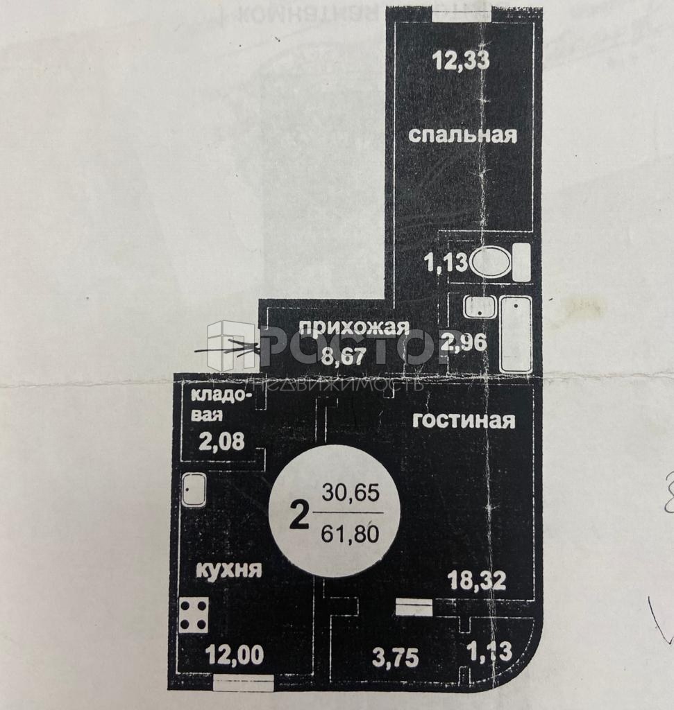 2-комнатная квартира, 62 м² - фото 4