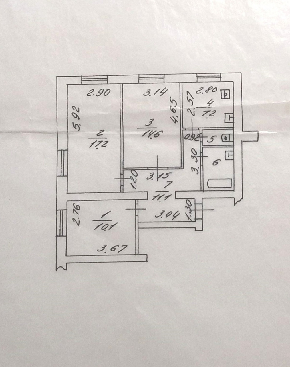 3-комнатная квартира, 65.6 м² - фото 13