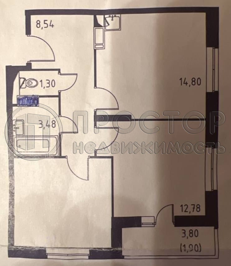 2-комнатная квартира, 55.1 м² - фото 23