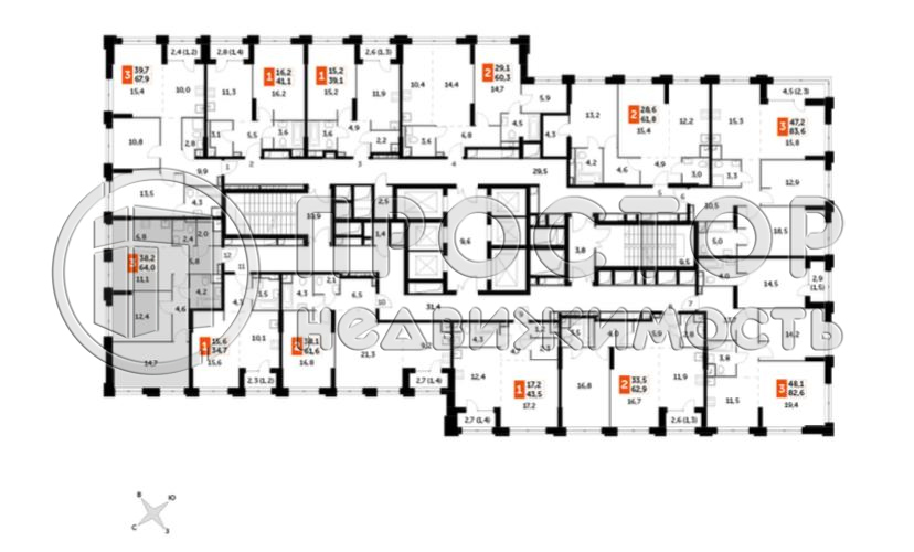 3-комнатная квартира, 64 м² - фото 16