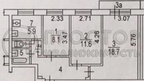 3-комнатная квартира, 58 м² - фото 19