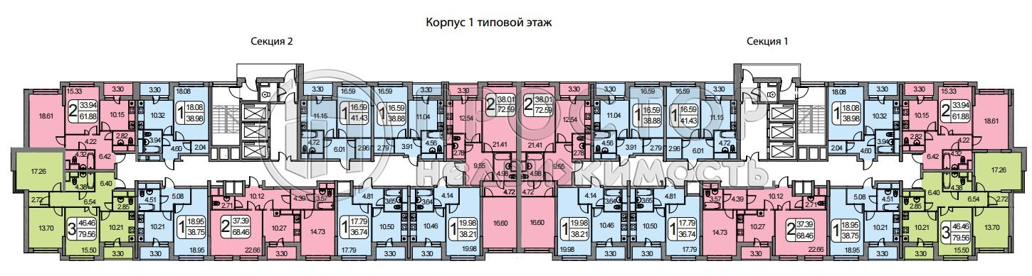 1-комнатная квартира, 42.8 м² - фото 31