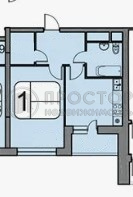 1-комнатная квартира, 42.8 м² - фото 33