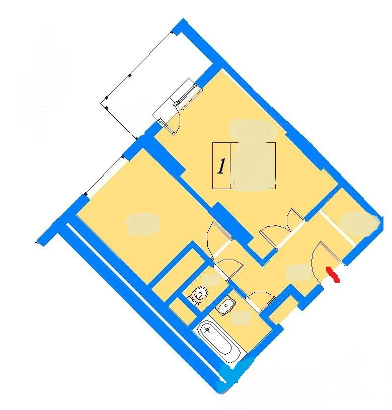 1-комнатная квартира, 40 м² - фото 10