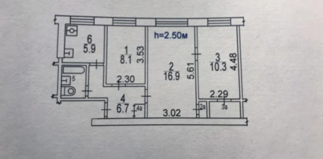 3-комнатная квартира, 53.8 м² - фото 12