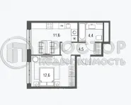 1-комнатная квартира, 33.1 м² - фото 5