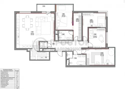 4-комнатная квартира, 152.4 м² - фото 36