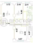 3-комнатная квартира, 65.4 м² - фото 37