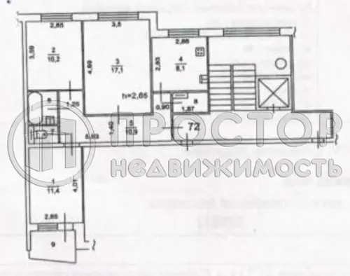 3-комнатная квартира, 63.1 м² - фото 19