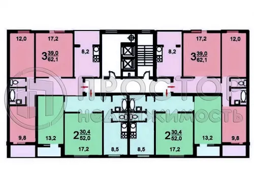 2-комнатная квартира, 52.2 м² - фото 12