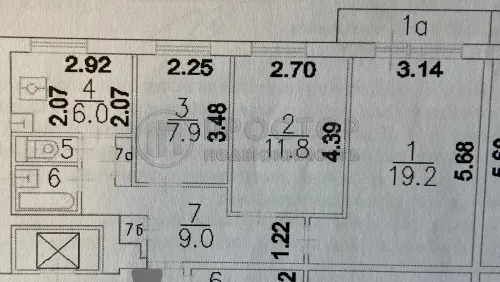 3-комнатная квартира, 57.8 м² - фото 20