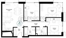 3-комнатная квартира, 78.7 м² - фото 18