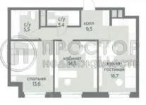 2-комнатная квартира, 63 м² - фото 6