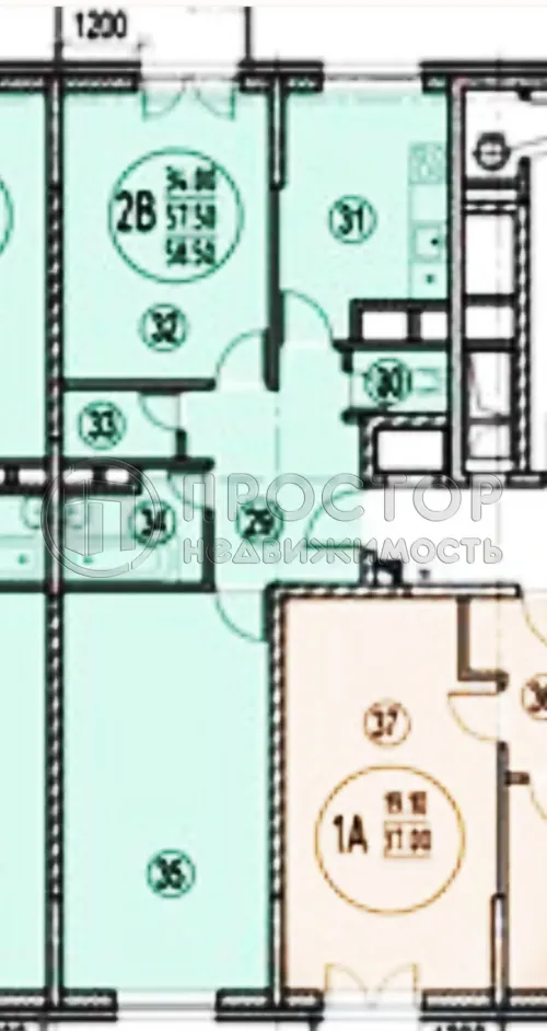 2-комнатная квартира, 58.3 м² - фото 26