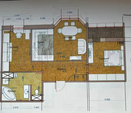 2-комнатная квартира, 68.7 м² - фото 20