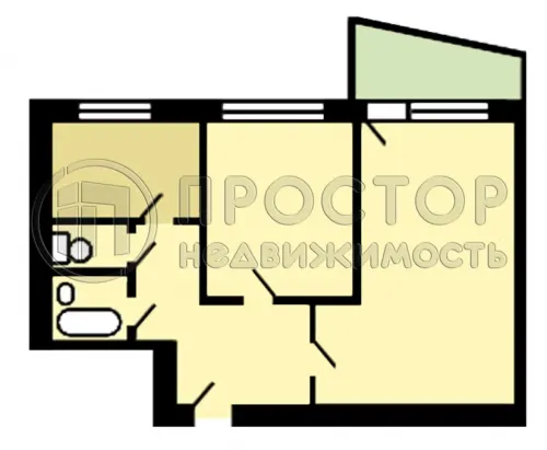 2-комнатная квартира, 45.7 м² - фото 16