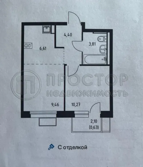 2-комнатная квартира, 35.2 м² - фото 4