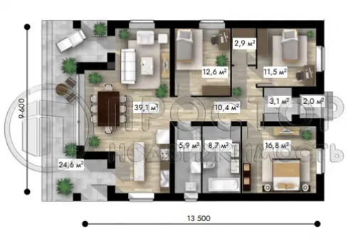 Дом, 139 м² - фото 11